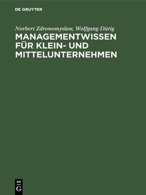 cover image of Managementwissen für Klein- und Mittelunternehmen